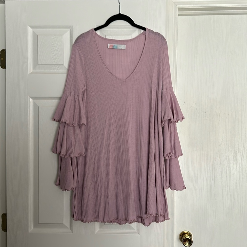 Adorable never worn Free People beach dress size small pink